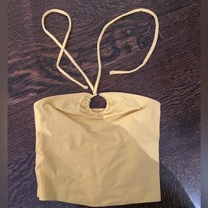 Abercrombie yellow halter top